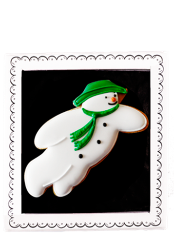 The Snowman Hand Iced Gingerbread Biscuit 20g - Biscuiteers - Modalova