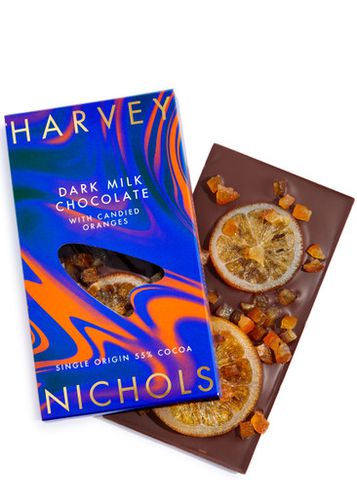 Dark Milk Chocolate With Candied Orange Bar 115g - Harvey Nichols - Modalova