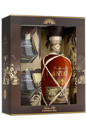 XO Rum and Glasses 20th Anniversary Gift Set - Plantation - Modalova