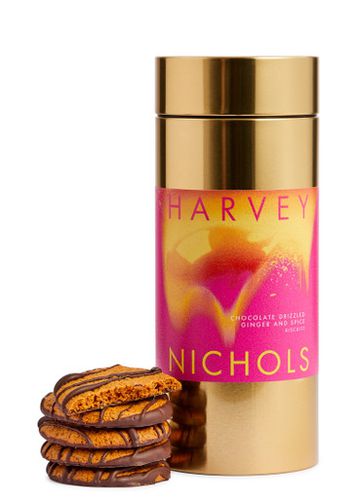 Chocolate Drizzled Ginger & Spice Biscuits 225g - Harvey Nichols - Modalova