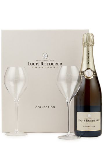 Champagne MV & Flutes Sparkling Wine - Champagne - 750ml Sparkling Wine - Louis Roederer - Modalova