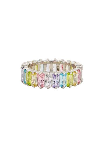 Crystal-embellished White Rhodium-plated Ring - - Regular - Rosie Fortescue - Modalova