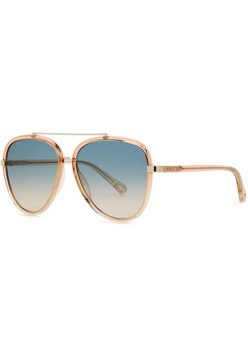 Franky Aviator Style Sunglasses, Sunglasses, Graduated Lenses - Chloé - Modalova