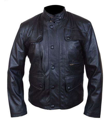 T5 Terminator Genisys Arnold Faux Leather Jacket - Feather skin - Modalova