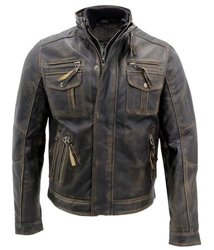 Hot Black Brando Biker Motorcycle Leather Jacket XS - Feather skin - Modalova