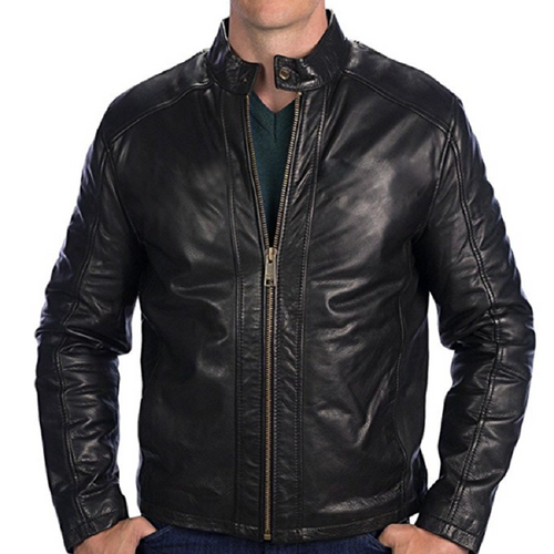 Men's Fashion Genuine Leather Jacket FSH037 - Feather skin - Modalova