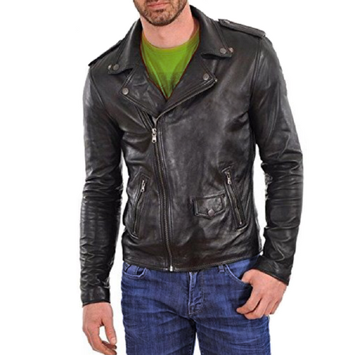 Men's Fashion Genuine Leather Jacket FSH050 - Feather skin - Modalova