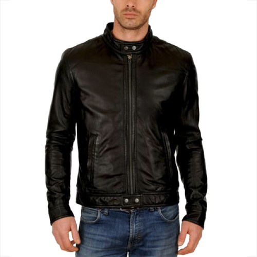 Men's Fashion Genuine Leather Jacket FSH010 - Feather skin - Modalova