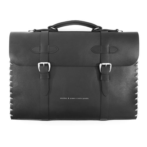 Small Graphite Rufford Leather and Rope Briefcase - ANCHOR & CREW - Modalova