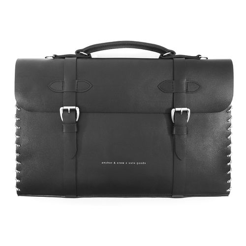 Large Graphite Rufford Leather and Rope Briefcase - ANCHOR & CREW - Modalova