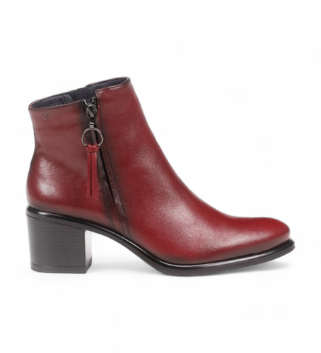 D8606-SU Bottines en cuir Lexi D8606 (39), 3 à 5 cm, Fermeture éclair, Casuel, Bordeaux - Dorking by Fluchos - Modalova