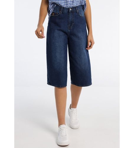 Bermuda Denim Medium Dark Wide Knee Crop (26), Casuel, Coton - Lois Jeans - Modalova