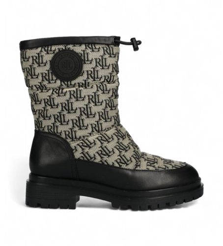 Bottines Coree en cuir jacquard monogrammé (36), Plat, Aucun, Casuel - Polo Ralph Lauren - Modalova