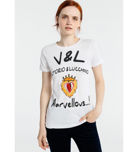 T-shirt J, Adore (XS), Casuel, Coton, Manche courte - Victorio & Lucchino, V&L - Modalova