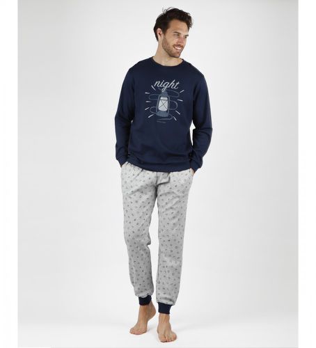 Pyjama Nuit , (L), Bleu, Homewear, Coton, Polyester, Manche longue - Antonio Miro - Modalova
