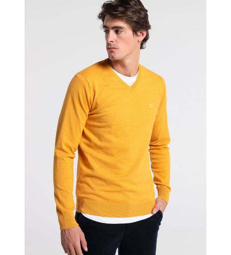 Pull de base à col en V, marron (XL), Casuel, Coton, Classique, Manche longue - Bendorff - Modalova