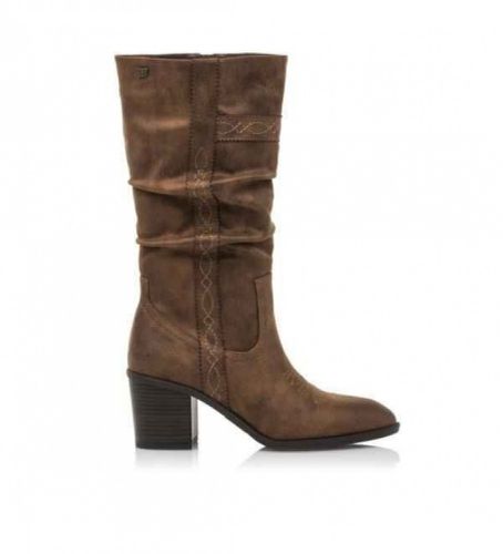 Bottes hautes Miriana marron - Hauteur du talon : 7 cm. (36), 5 à 8 cm, Fermeture éclair, Casuel - Mustang - Modalova