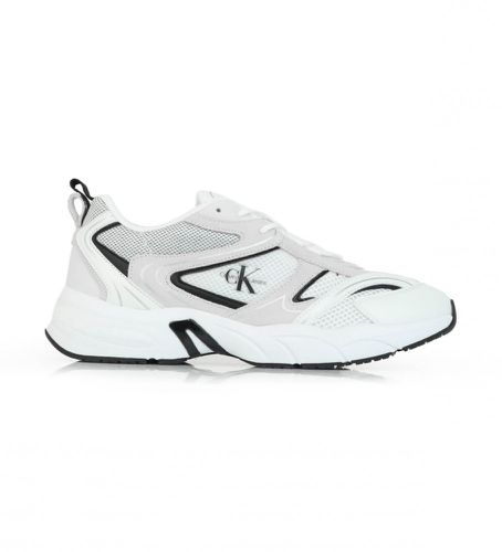 YM0YM00589 Kyoto Leather Sneakers (45), Cuir, Blanc, Plat, Lacets, Casuel, Sport, Durable - Calvin Klein Jeans - Modalova