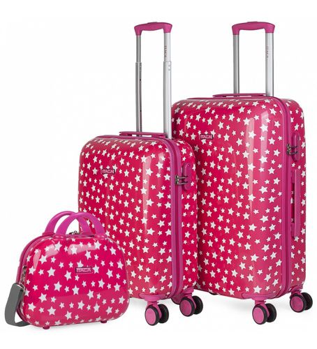 B-01 Jeu de valises 50/60 CMS et vanity case 702400B couleur (OSFA), Casuel, Rose, PVC, Big, Cabine - ITACA - Modalova