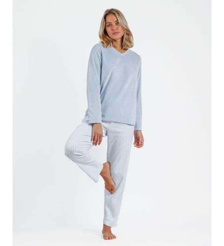 Pyjama Manches Longues Double Velours Doux Pico (L), Homewear, Coton, Manche longue - Admas - Modalova