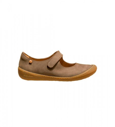 UN005_039 Chaussures en cuir N5768 Pawikan marron (37), Plat, Velcro, Casuel - El Naturalista - Modalova