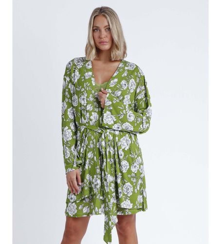 Robe de chambre fleuri (S), Homewear, Viscose, Manche longue - Admas - Modalova