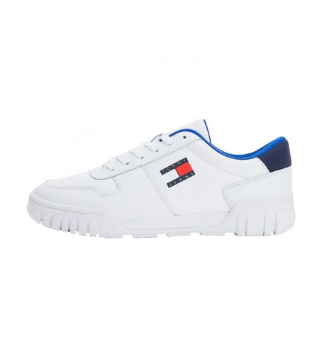 EM0EM01068 Essential Retro Leather Sneakers (44), Cuir, Blanc, Plat, Lacets, Casuel, Durable - Tommy Jeans - Modalova