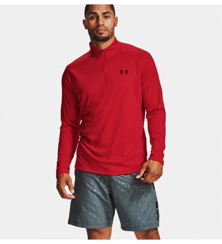 UA Tech Zip Long Sleeve Top (L), Rouge, Casuel, Sport, Multisport, Polyester, Manche longue - Under Armour - Modalova