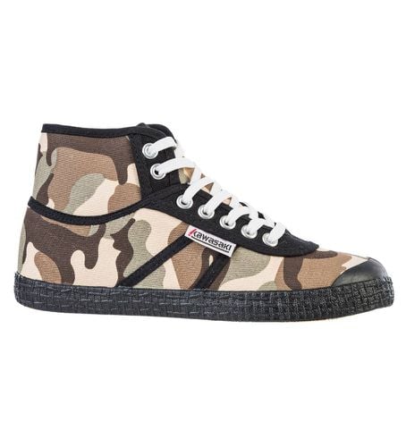 K202418 Baskets marron camouflées (36), Tissu, Plat, Lacets, Casuel, Camouflage - Kawasaki - Modalova