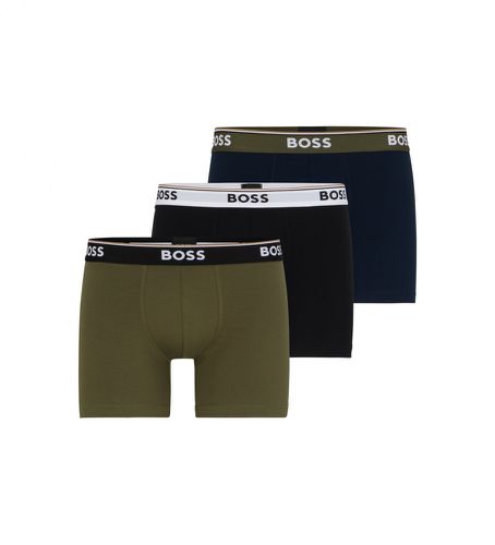 Pack 3 Logo Stretch Boxer shorts , , navy (S), Noir, Homewear, Vert, Coton, Marine - BOSS - Modalova