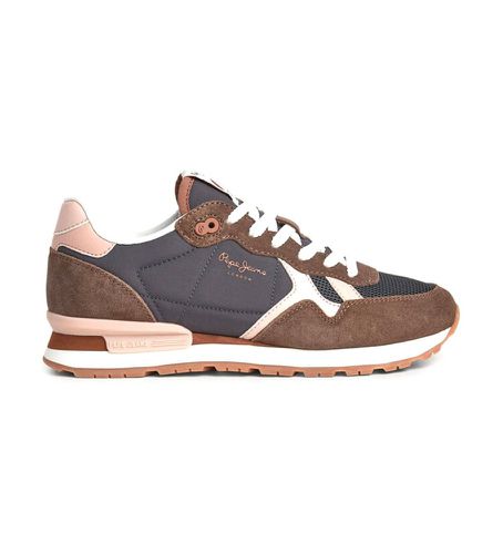 PLS31522 Brit Jump Leather Sneakers brown (41), Cuir, Marron, Plat, Lacets, Casuel - Pepe Jeans - Modalova