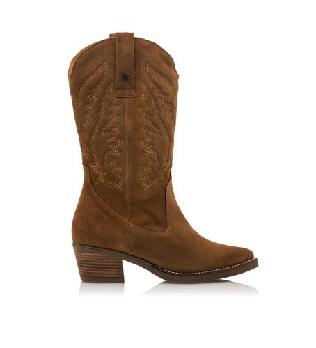 Bottes en cuir Teo marron clair - Hauteur du talon 5cm (37), 5 à 8 cm, Aucun, Casuel - Mustang - Modalova