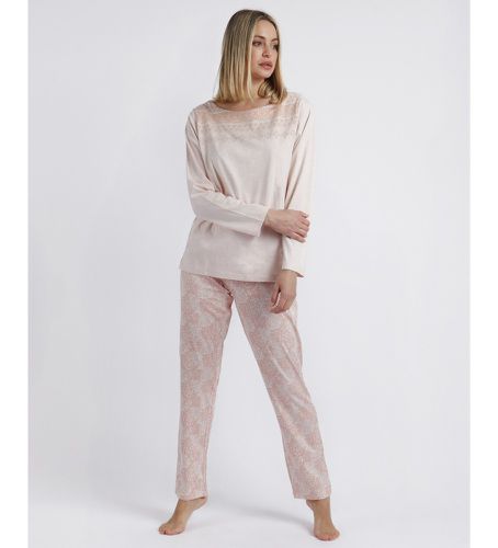 Pyjama à manches longues Style corail doux (M), Homewear, Coton, Viscose, Manche longue - Admas - Modalova