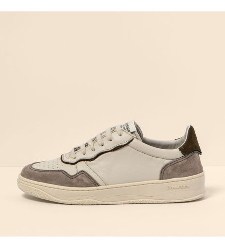 Unisex. 2584012BK005_0MU Baskets en cuir N5840 Multi Material off- (36), Tissu, Plat, 1 à 3 cm, Lacets, Casuel, Multicol - El Naturalista - Modalova