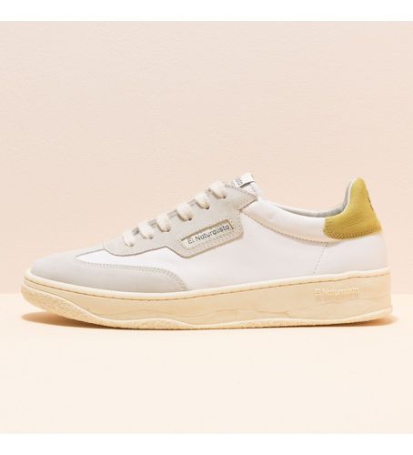 Unisex. 2584111BG005_017 Trainers N5841 Multi Material (37), Cuir, Blanc, Tissu, Plat, 1 à 3 cm, Lacets, Casuel - El Naturalista - Modalova