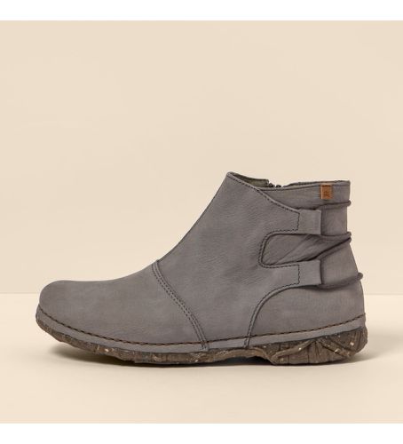 N91719A0005_039 Bottines en cuir N917 Angkor (36), 1 à 3 cm, Fermeture éclair, Casuel, Gris - El Naturalista - Modalova