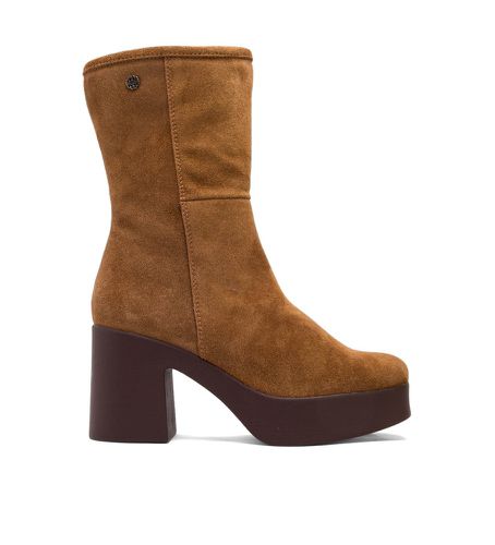 Bottines en cuir lisse marron -Hauteur du talon 8,5cm (40), 8 à 10 cm, Fermeture éclair, Casuel - Porronet - Modalova