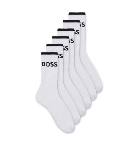 Lot de six chaussettes en coton côtelé (40-46), Homewear - BOSS - Modalova