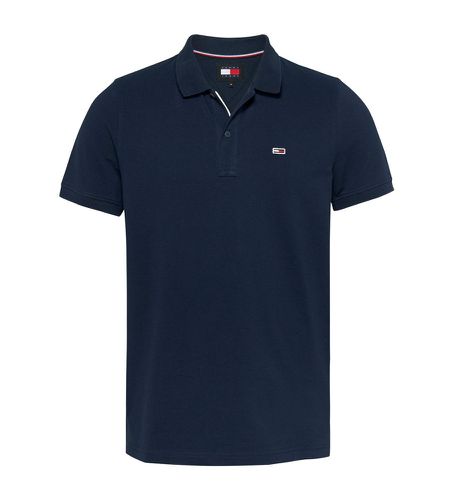 DM0DM18312 Polo Slim Logo (L), Casuel, Coton, Manche courte, Marine - Tommy Jeans - Modalova