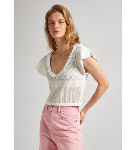 PL702144 Top en maille ajourée (S), Casuel, Polyester, Manche courte - Pepe Jeans - Modalova