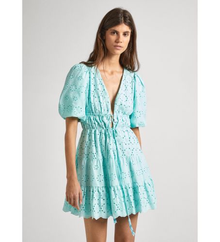 PL953475 Robe Delia bleue (XS), Casuel, Coton, Manche courte, Durable - Pepe Jeans - Modalova