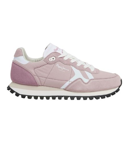 PLS40013 Brit-On Print Leather Sneakers (39), Cuir, Plat, Lacets, Casuel, Rose - Pepe Jeans - Modalova