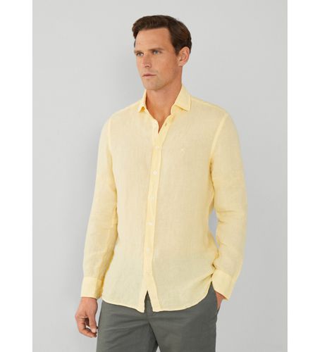 HM309744 Garment Dye Linen Shirt (3XL), Casuel, Jaune, Classique, Manche longue - Hackett London - Modalova