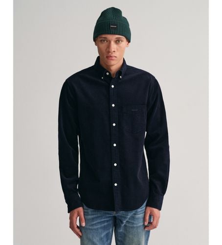 Chemise en velours côtelé à coupe régulière (S), Casuel, Coton, Manche longue, Marine - Gant - Modalova