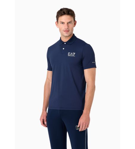 NPF23_PJEMZ Polo Sport Ventus 7 (XS), Bleu, Casuel, Polyester, Manche courte - EA7 - Modalova