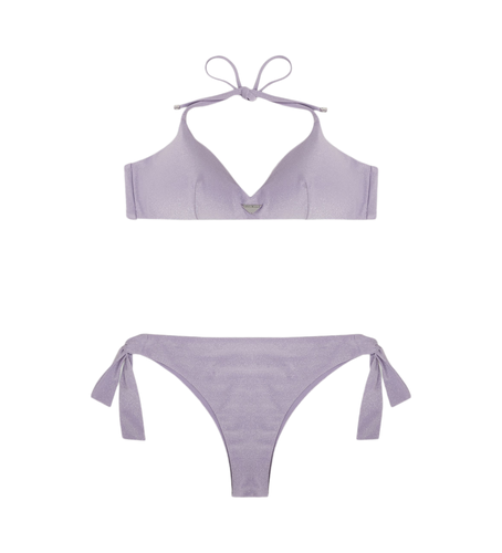 R302 Bikini triangle lilas (S), Violet, Beachwear, Polyamide - Emporio Armani - Modalova