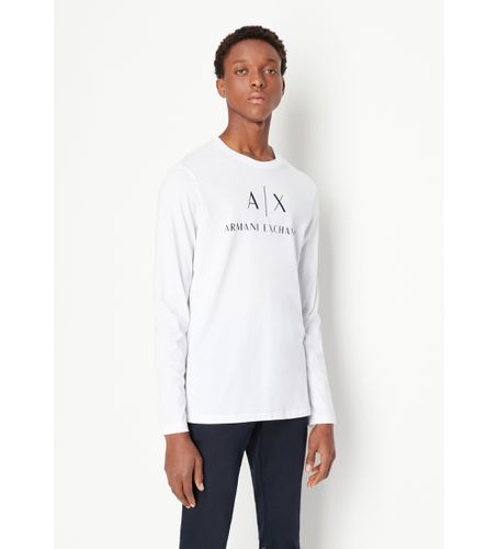 NZTCHZ8H4Z1100 T-shirt avec logo (L), Casuel, Coton, Manche longue, Durable, Coton Recyclé - Armani Exchange - Modalova