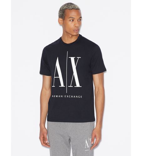 NZTPAZJH4Z1510 T-shirt en tricot à coupe régulière Couleur unie (L), Casuel, Coton, Manche courte - Armani Exchange - Modalova