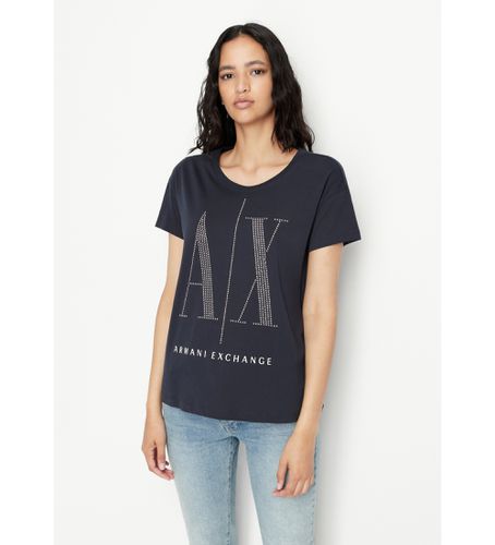 NYTDXYJG3Z8510 T-shirt Tachuela (L), Casuel, Coton, Manche courte, Marine - Armani Exchange - Modalova