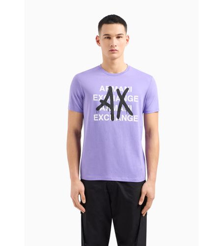 DZTBAZJA5Z1355 T-shirt graphique lilas (L), Casuel, Violet, Manche courte, Le coton biologique, Durable - Armani Exchange - Modalova